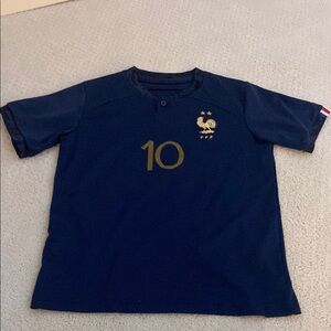 Kids Navy Blue Soccer Shirt